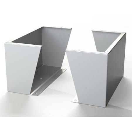 Saginaw Control & Engineering Floor Stand Kit, 12 in. H x 20 in. W x 9.12 in. L, Carbon Steel, 1 PR SCE-FK1220LG